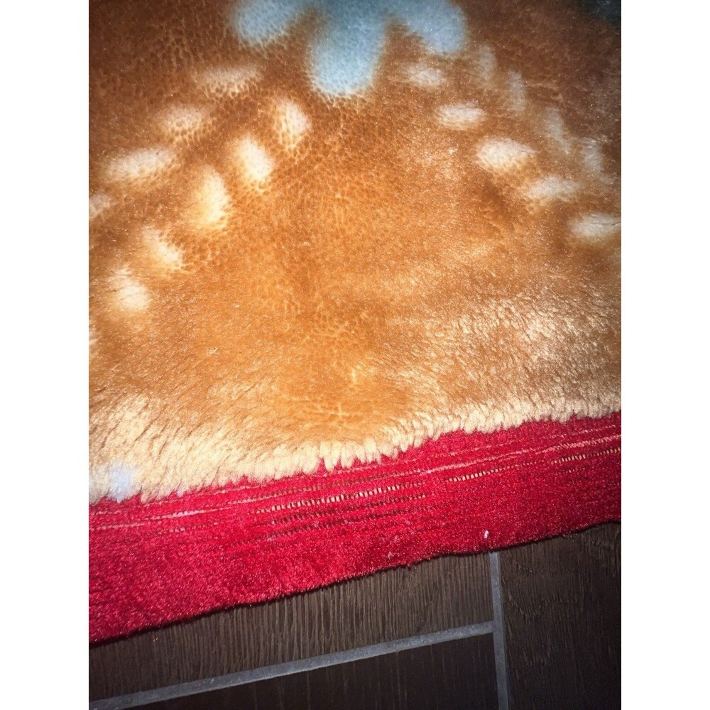 2 Sided Plush Minky Korean Style Blanket Koi Floral Double Side - Picture 13 of 16